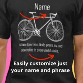 Customize Your Funny Cyclist Name T-shirt