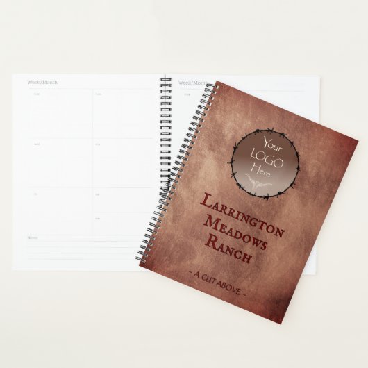 Customize Your Logo Horse Ranch Business Planner (Display)