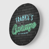 Customize YOUR NAME Hot Rod Neon Style Garage Grote Klok (Hoek)