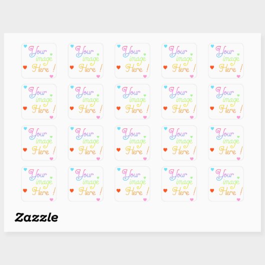 Customize your own Square Stickers (Vel)