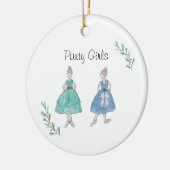 Customizeable Nutcracker Party Girls Keepsake Keramisch Ornament (Links)