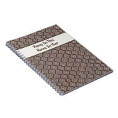 Customizeable Stylish Brown Geometric Pattern  Notitieboek (Rechterzijde)