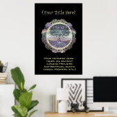 CustomizeABLEs - Tree of Life in Golden Rainbow Poster (Thuiskantoor)