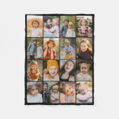 Customized 16 Photo Collage Modern Trendy Fleece Deken (Voorkant)