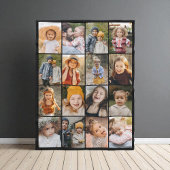 Customized 16 Photo Collage Modern Trendy Fleece Deken