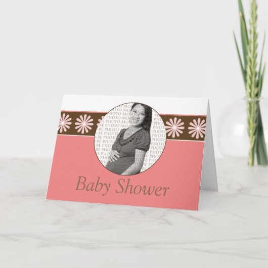 Customized Baby Shower Invitation Mommy Photo (Voorkant)
