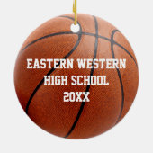 Customized Basketball Sports Name Number Keramisch Ornament (Achterkant)