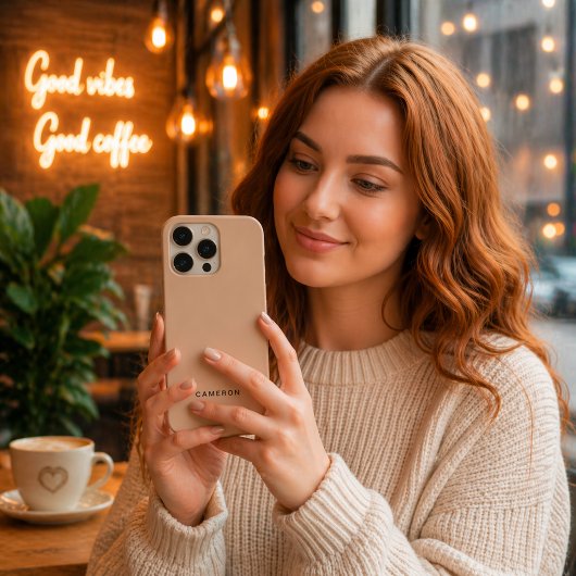 Customized Beige iPhone 16 Pro Hoesje