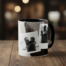 Customized black and white love boyfriend mug mok