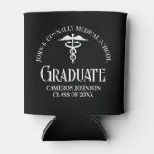 Customized Black Medical School Graduation Party Blikjeskoeler (Voorkant)