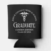 Customized Black Medical School Graduation Party Blikjeskoeler (Achterkant)