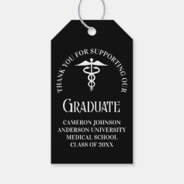 Customized Black Medical School Graduation Party Cadeaulabel
