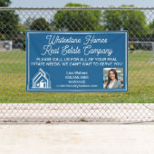 Customized Blue Real Estate Company Marketing Spandoek (Insitu)