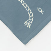 Customized Blue White Rope Knot Monogram Soft Warm Fleece Deken (Hoek)