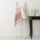 Customized Blush Pink Gold Stripe Monogram Chic  Sherpa Deken (In situ)