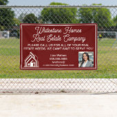 Customized Burgundy Real Estate Company Marketing Spandoek (Insitu)
