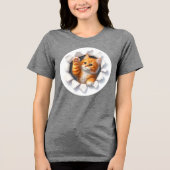 Customized Cat Designed Women T-Shirt (Voorkant)