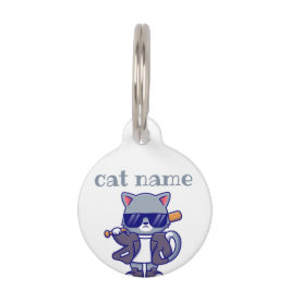 customized cat name and lost details black Cat Pet Huisdierpenning