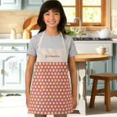 Customized children's apron with orange daisy schort