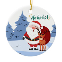 Customized Christmas Ornament with Santa