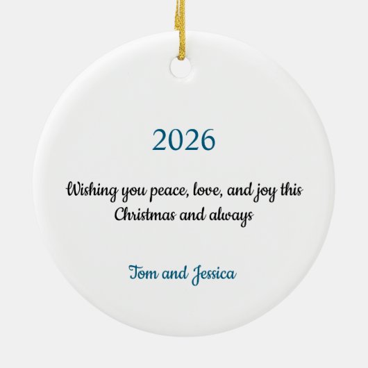 Customized Christmas Ornament with Santa (Achterkant)