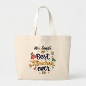 Customized Cotton Canvas Tote Bag for Teachers (Voorkant)