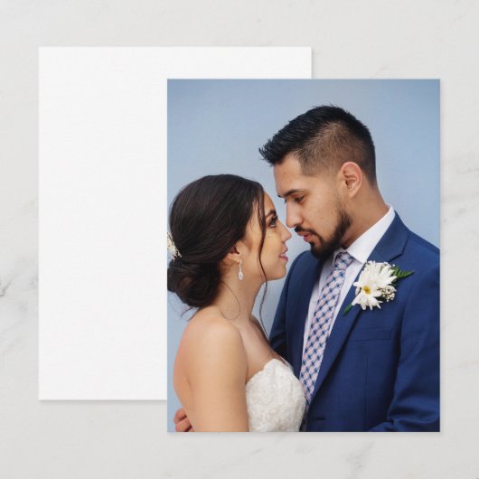Customized Couple Wedding Photo Informatiekaartje (Voorkant / Achterkant)