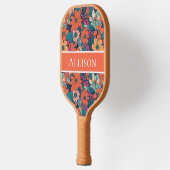 Customized Cute Floral Dark Flowers Pickleball Paddle (Links)