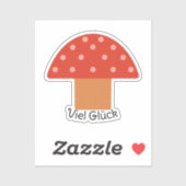 Customized Cute Red Mushroom Sticker (Vel)
