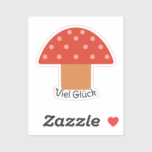 Customized Cute Red Mushroom  Sticker (Vel)