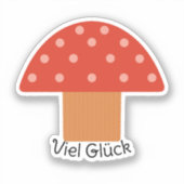 Customized Cute Red Mushroom Sticker (Voorkant)