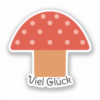 Customized Cute Red Mushroom Sticker