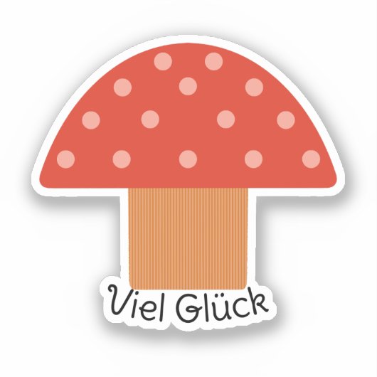Customized Cute Red Mushroom Sticker (Voorkant)