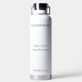 Customized DIY Classic Cute Funny Teacher Reset  Waterfles (Achterkant)