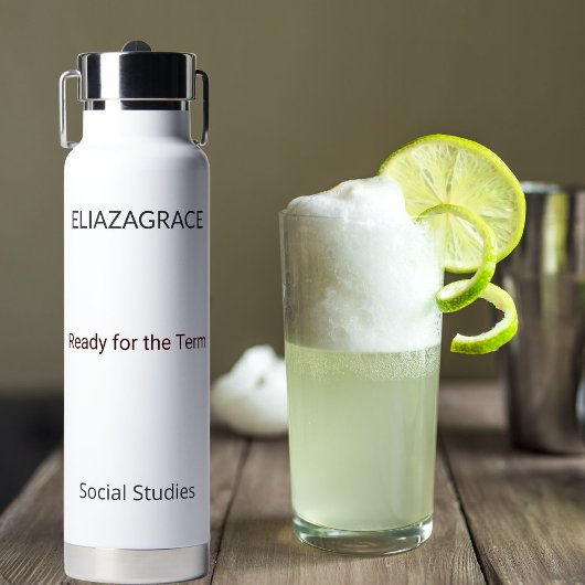 Customized Elegant Cute New Term Teacher Name Gift Waterfles