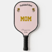 Customized Elegant Cute Pink Pickleball Mom Gift Paddle (Achterkant)