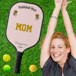 Customized Elegant Cute Pink Pickleball Mom Gift Pickleball Paddle