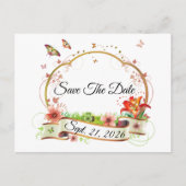 Customized Elegant Save The Date Briefkaart (Voorkant)