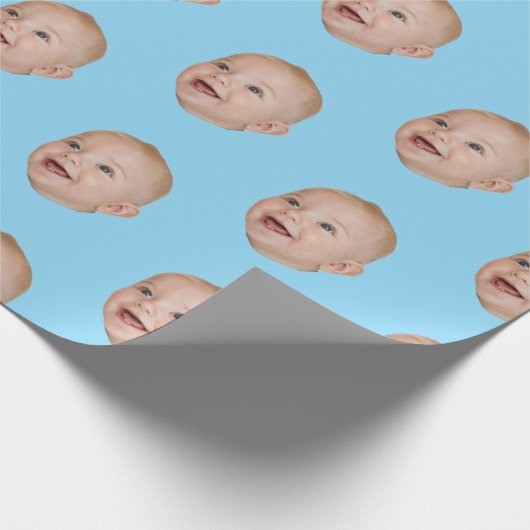 Customized Face 1st 10th 20th 30th Birthday Party Cadeaupapier (Hoek)