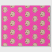 Customized Face 1st 10th 20th 30th Birthday Party Cadeaupapier (Vlak)