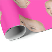 Customized Face 1st 10th 20th 30th Birthday Party Cadeaupapier (Rol Hoek)