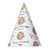 Customized Face 1st 2nd 10th 20th 30th 40 Birthday Feesthoedjes (Voorkant)