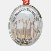 Customized Family Reunion Photo 2025 Christmas Metalen Ornament (Links)