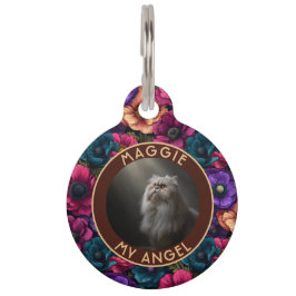 Customized Fur Dad Gift Anemones Flower Huisdierpenning