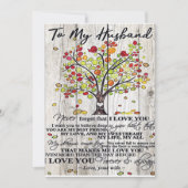 Customized Gift, To My Husband Letter Feestdagenkaart (Voorkant)