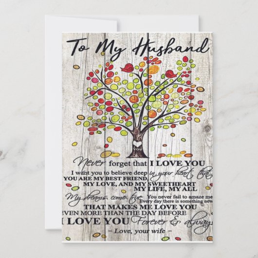 Customized Gift, To My Husband Letter Feestdagenkaart (Voorkant)