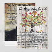 Customized Gift, To My Husband Letter Feestdagenkaart (Voorkant / Achterkant)