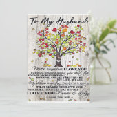 Customized Gift, To My Husband Letter Feestdagenkaart (Staand voorkant)