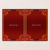 Customized Gold Horse Red Chinese New Year   Folie Kaarten (Binnen)