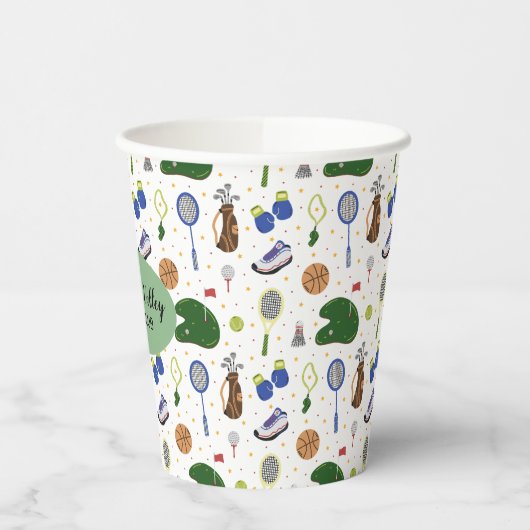 Customized Golf Theme Party Paper Cup Papieren Bekers (Links)